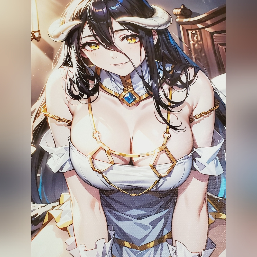 Albedo Overlord Anime Heavy-duty Canvas Poster